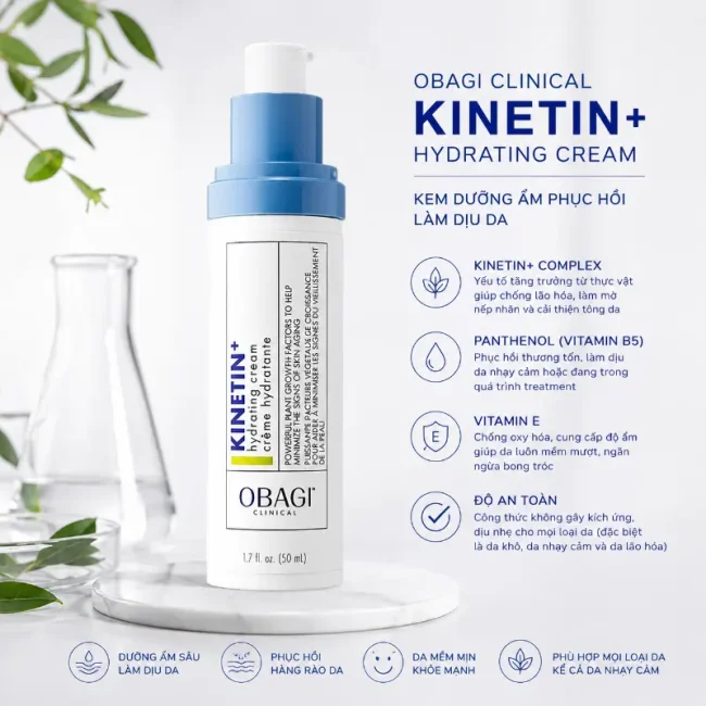 Kem dưỡng ẩm phục hồi làm dịu da Obagi Clinical Kinetin+ Hydrating
