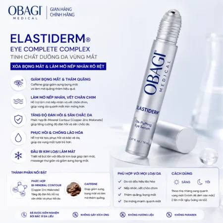 Tinh chất dưỡng da vùng mắt Obagi Elastiderm Eye Complete Complex
