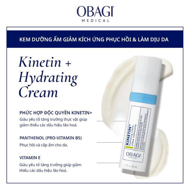Kem dưỡng ẩm phục hồi làm dịu da Obagi Clinical Kinetin+ Hydrating