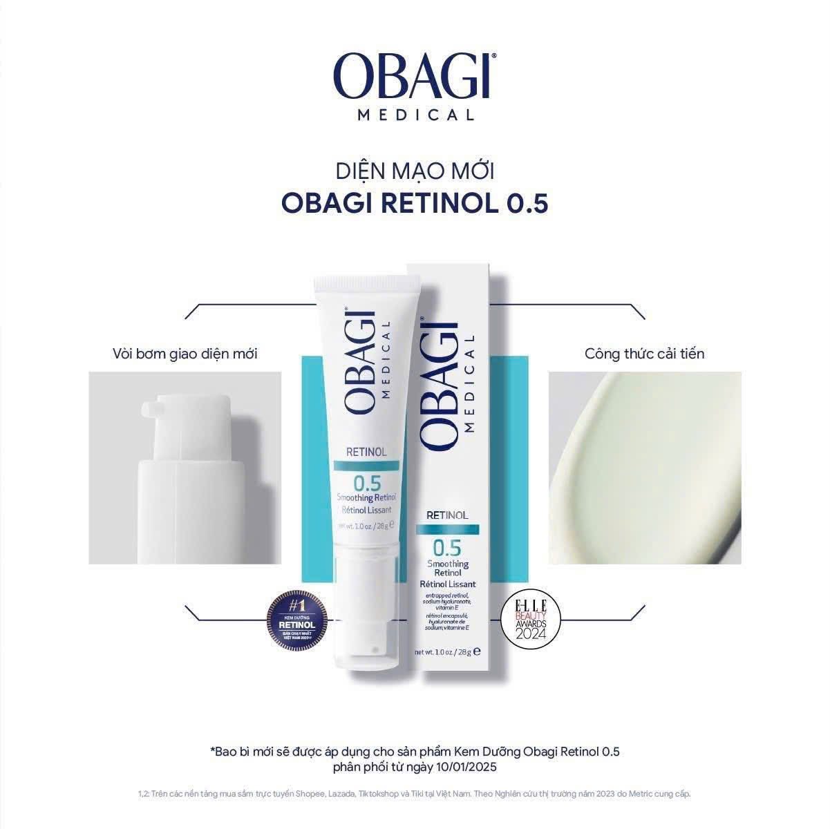 Kem dưỡng ẩm giảm nếp nhăn Obagi Retinol 0.5 28g 1