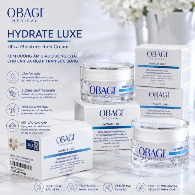 Kem dưỡng ẩm giàu dưỡng chất Obagi Hydrate Luxe