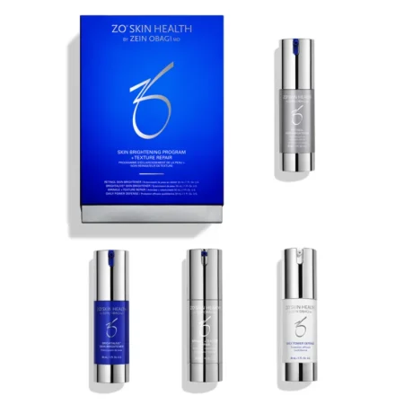 Bộ chăm sóc da làm mờ nếp nhăn, cải thiện kết cấu tình trạng da không đều màu ZO Skin Health SKIN Brightening Program+ Texture Repair Kit
