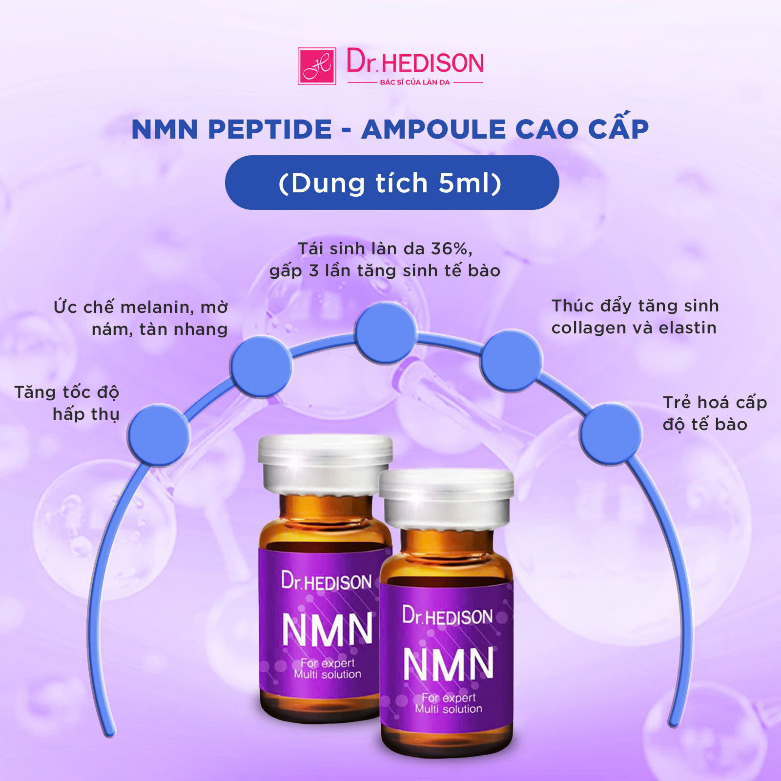 Huyết thanh trẻ hoá, khoẻ da Dr.Hedison NMN Peptide