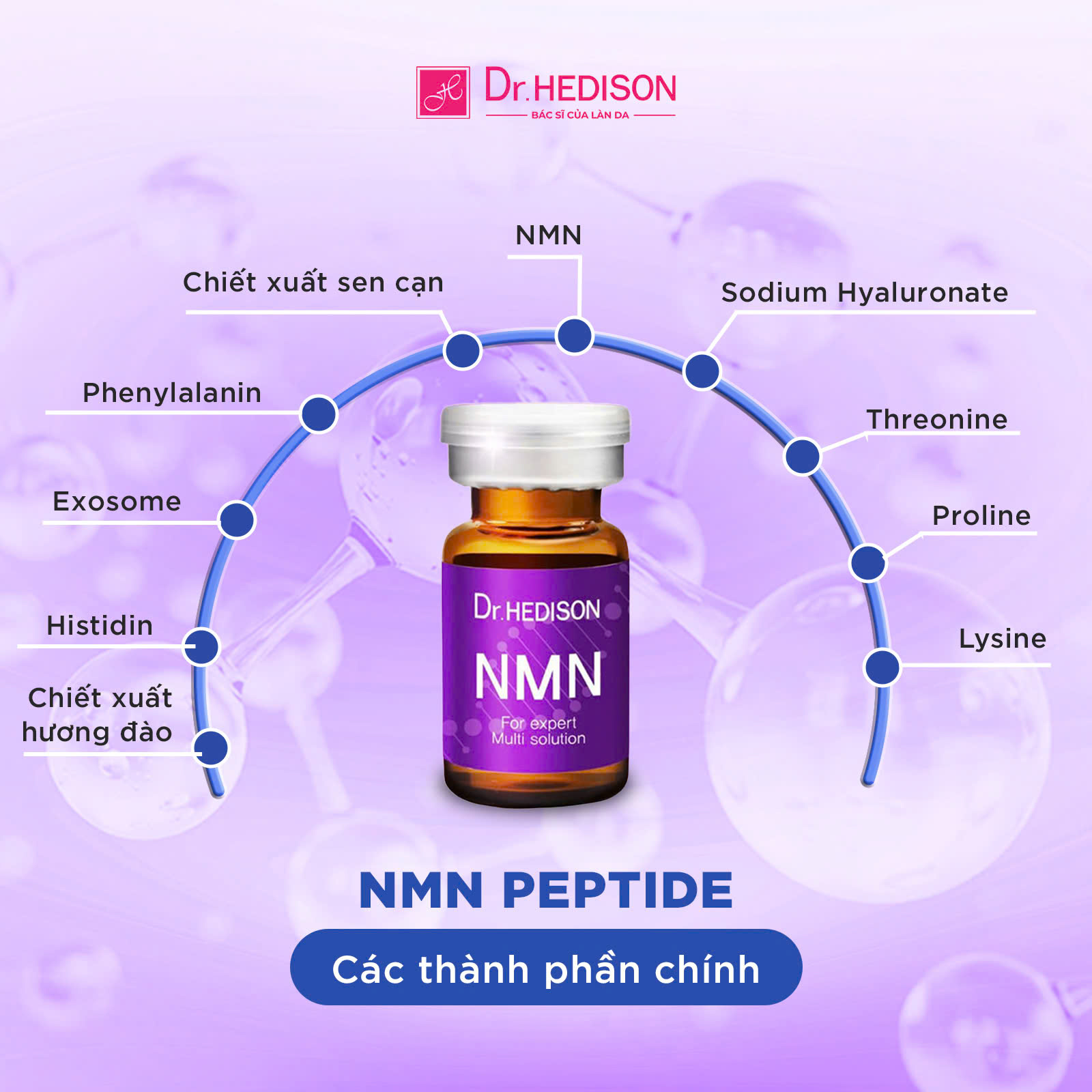Huyết thanh trẻ hoá, khoẻ da Dr.Hedison NMN Peptide