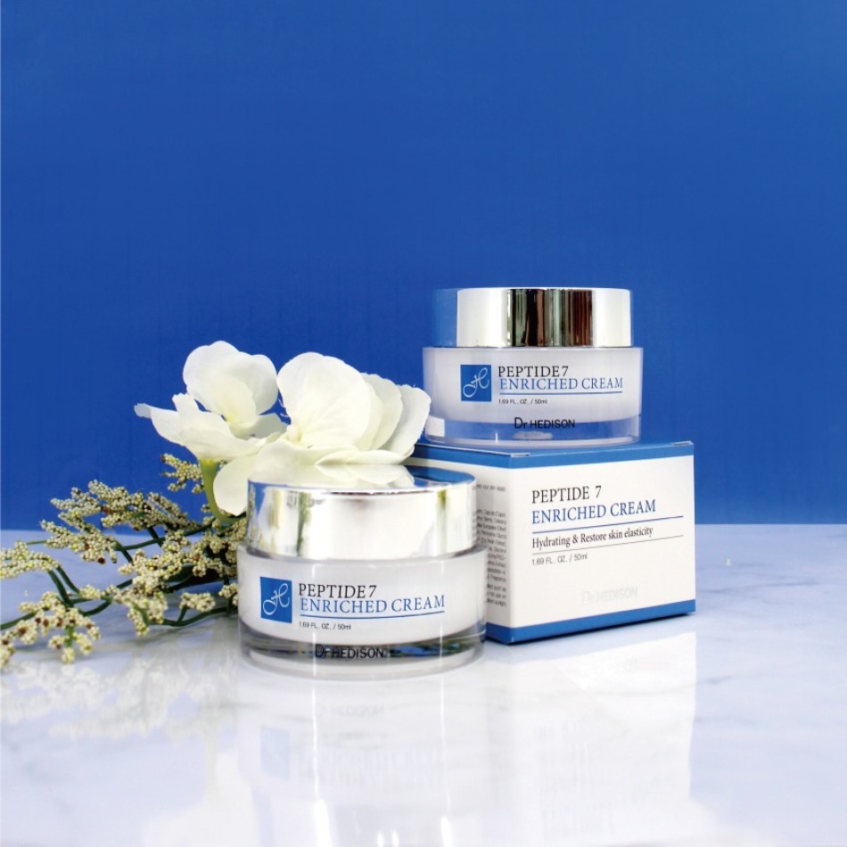Kem dưỡng giảm nếp nhăn Dr.Hedison Peptide 7 Enriched Cream