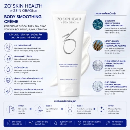 Kem dưỡng thể cải thiện săn chắc vùng da đùi, mông, bụng, cánh tay ZO Skin Health Body Smoothing Creme