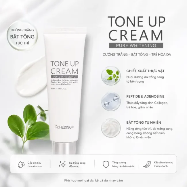 Kem dưỡng trắng da Dr.Hedison Tone Up Cream