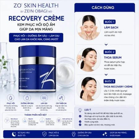 Kem phục hồi độ ẩm giúp da mịn màng ZO Skin Health Recovery Crème