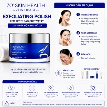 Kem tẩy tế bào chết vật lý cải thiện độ rạng rỡ da ZO Skin Health Exfoliating Polish