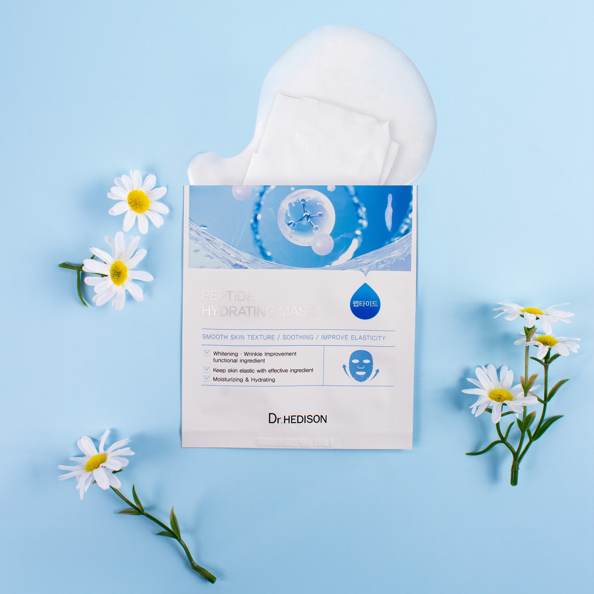 Mặt nạ giảm kích ứng Dr.Hedison Peptide Hydrating Mask (23gX10ea)