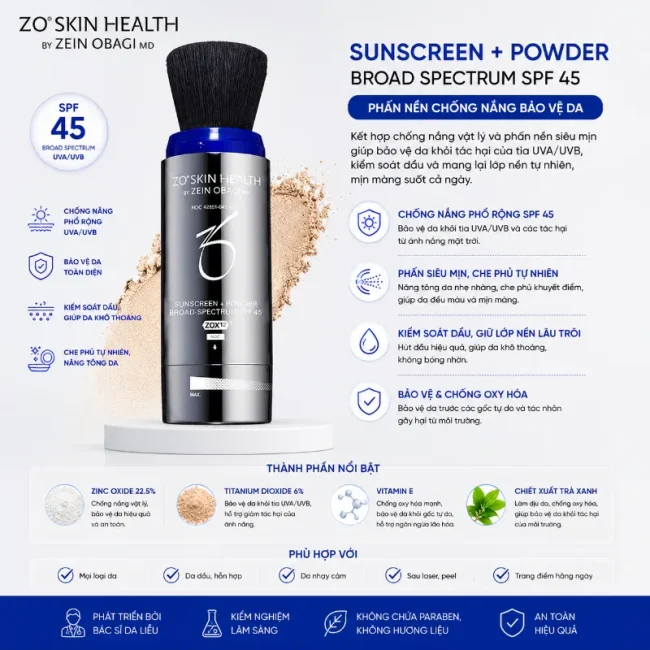 Phấn nền chống nắng bảo vệ da ZO Skin Health Sunscreen+ Powder Broad Spectrum