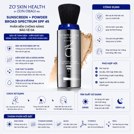 Phấn nền chống nắng bảo vệ da ZO Skin Health Sunscreen+ Powder Broad Spectrum