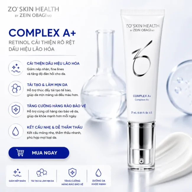 Retinol cải thiện rõ rệt dấu hiệu lão hóa ZO Skin Health Complex A+