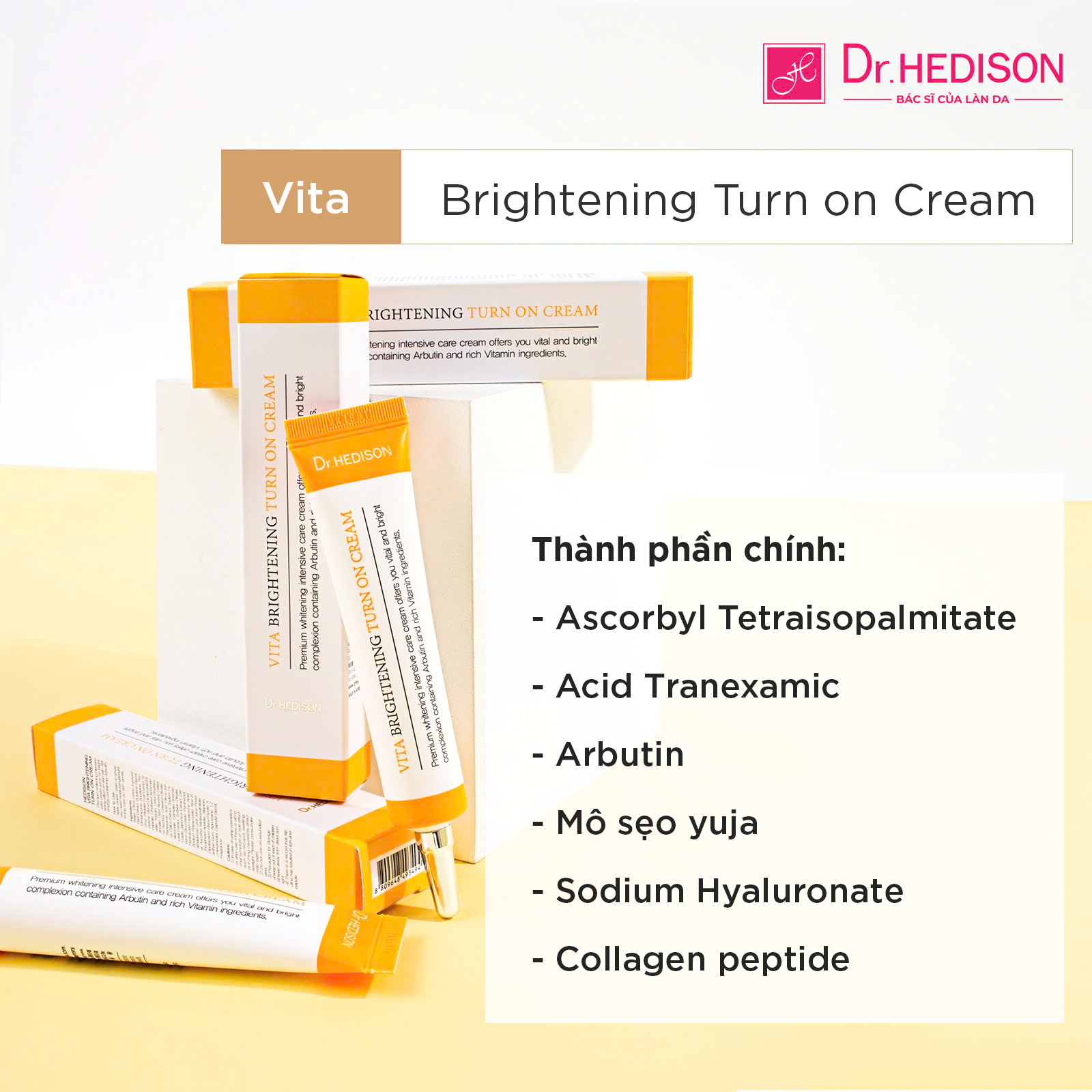 Sáp dưỡng trắng tập trung cao cấp Dr.Hedison Vita Brightening Turn On Cream