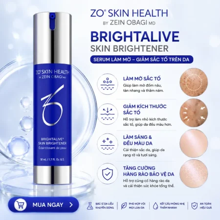 Serum làm mờ giảm kích thước sắc tố trên da ZO Skin Health Brightalive Skin Brightener