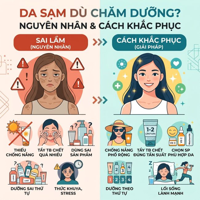 Da Sạm Sau Skincare: Nguyên Nhân Và Giải Pháp