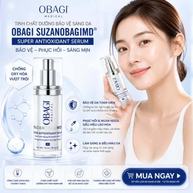 Tinh chất dưỡng bảo vệ sáng da Obagi Suzanobagimd® Super Antioxidant