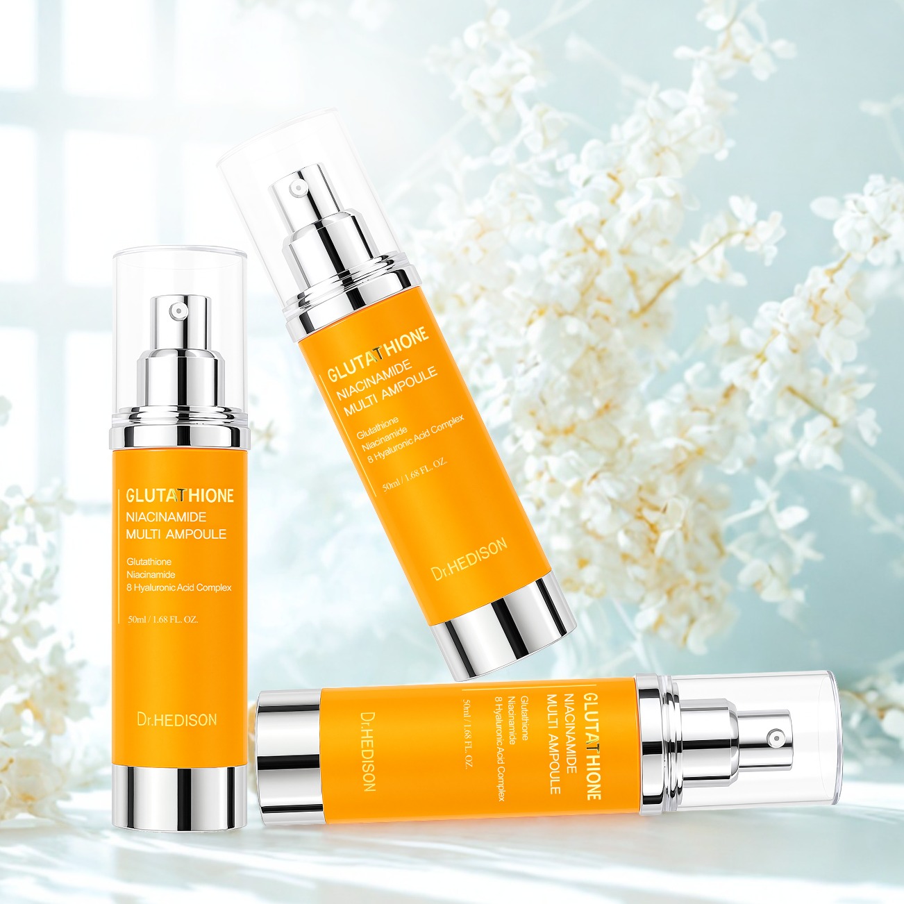 Tinh chất hỗ trợ da sáng mịn, săn chắc Dr.Hedison Glutathione Niacinamide Multi Ampoule