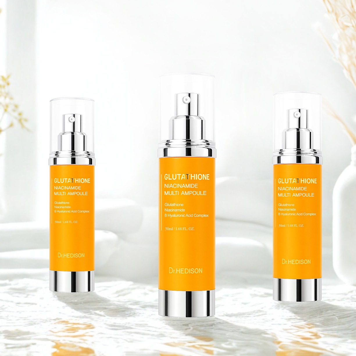 Tinh chất hỗ trợ da sáng mịn, săn chắc Dr.Hedison Glutathione Niacinamide Multi Ampoule