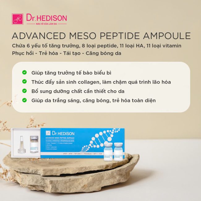 Tinh chất trẻ hóa da toàn diện Dr.Hedison Advanced Meso Peptide Ampoule 4